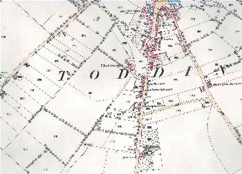 The southern half of the village in 1882